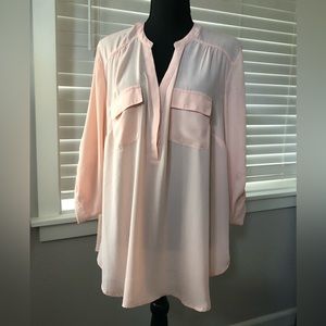 Soft pink long sleeve top. Button details. Size 1x torrid.